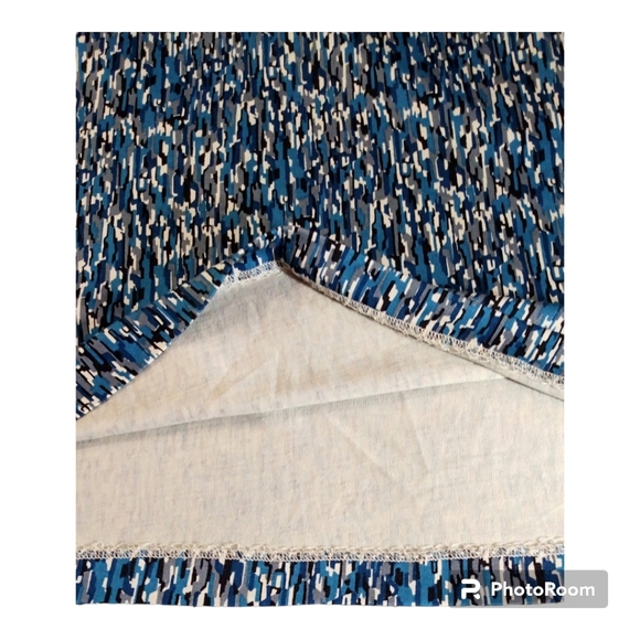 Diane von Furstenburg vintage pencil skirt, blue & greys, size 2 - Picture 2 of 7